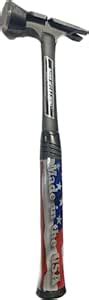 Vaughan RS17L 17 Oz Stealth Smooth Face Framing Hammer - Long Handle 15 ...