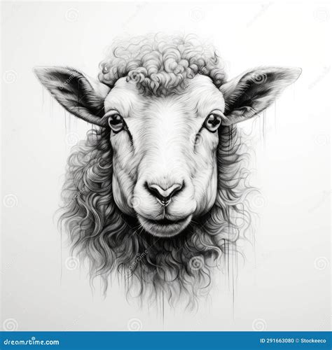 Realistic Sheep Head Drawing