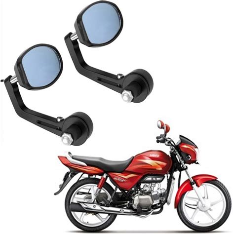RWT Plastic Driver Side Manual Rear View Dual Mirror for Hero Splendor ...