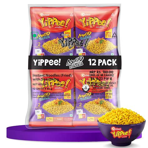 Sunfeast YiPPee! Mood Masala, Long, Non-Sticky, Instant Noodles with 2 ...