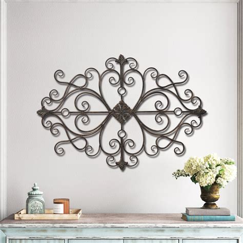 Sintosin Large Rustic Metal Scroll Wrought Iron Wall Decorations ...