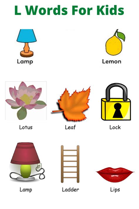 Learn Vocabulary Words That Start With L For Kids | by kids learning ...