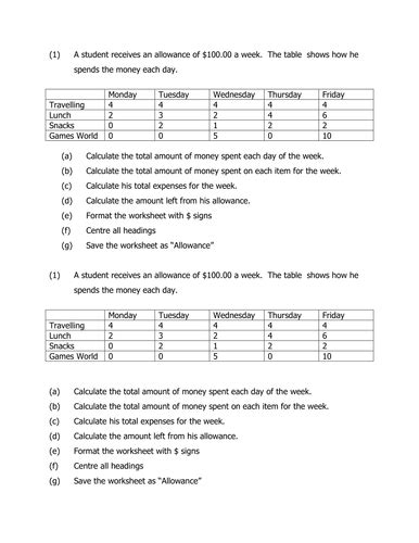 Image result for Excel Practical Test Questions