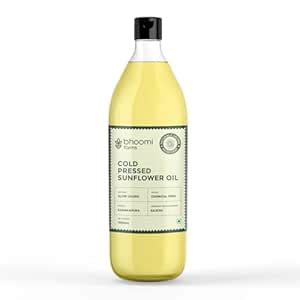 Bhoomi Farms Chemical Free Cold Pressed Sunflower Oil, 5 Litre | Ideal ...