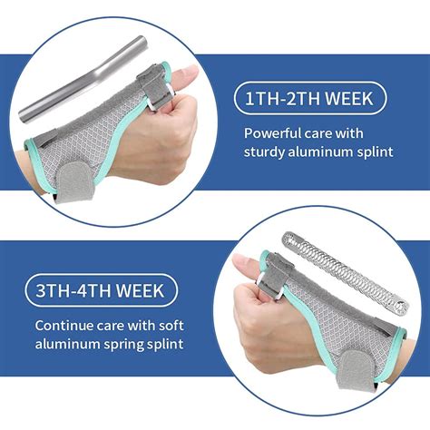 Buy Thumb Support Brace with 2 Pieces Finger Splint Thumb Splint and ...