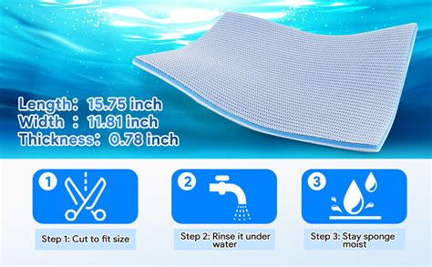 KEEPOW Aquarium Filter High Density 8 Layer Filter Cotton Reusable ...