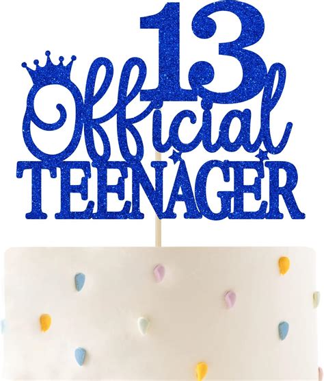 Buy Official Teenager 13 Cake Topper, 13 Year Old, 13 Teen, Happy 13th ...