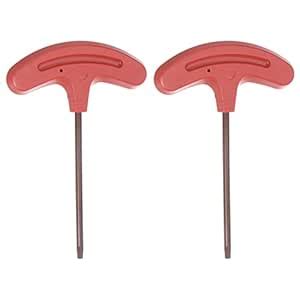 HARFINGTON 2pcs Torx Screwdriver T15 S2 Steel T Handle Star Key Wrench ...