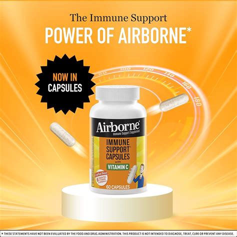 Airborne Vitamin C 500mg Capsules with Zinc & Selenium - Immune Support ...