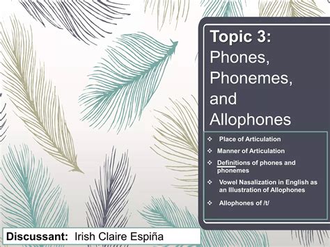 Place and manner of articulation ms espina | PPTX