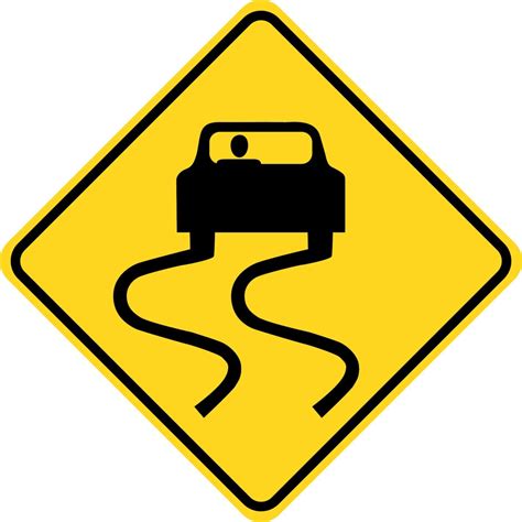 Image result for Slippery Pavement Sign