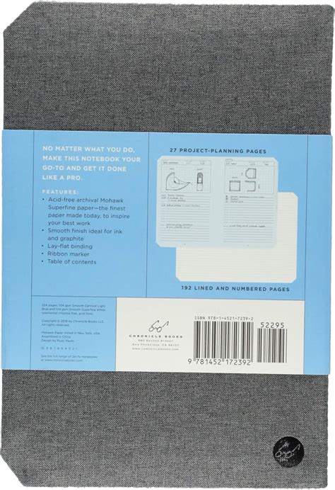 Chronicle Books Go-to Notebook with Mohawk Paper, Slate Grey Lined ...