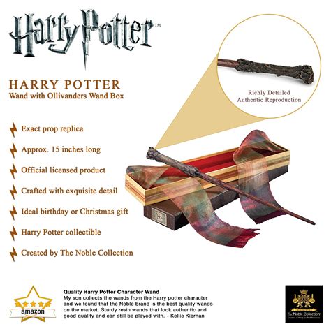 The Noble Collection Harry Potter Wand in Ollivanders Box 14.9 inch ...