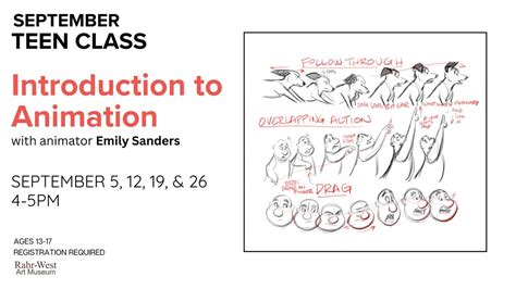 Introduction to Animation - Teen Class, The Rahr-West, Manitowoc, 5 ...