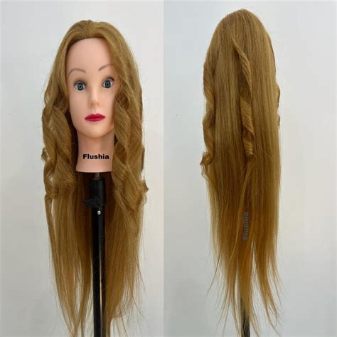 FLUSHIA 30 inch Long Golden Hair Dummy For Hair Styling Practice/Salon ...