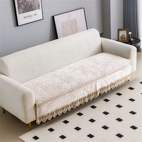 HOKIPO Premium Dutch Velvet Anti Slip Sofa Cover Seat Mat for 3 Seater ...