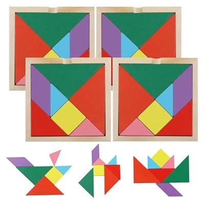 3 otters Wooden Tangram Puzzles for Kids, India | Ubuy