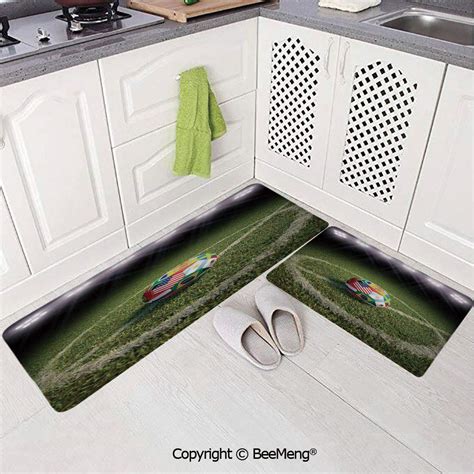 2 Piece Water Uptake Indoor Modern Anti-Skid Cartoon carpetSports Decor ...