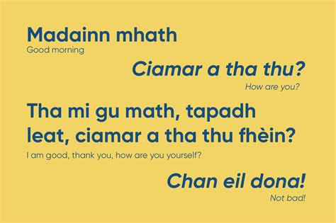 Handy phrases in Gaelic - Paisley.is