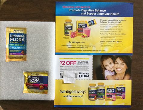 Free Renew Life Ultimate FLORA Probiotics Fizzy Drink Mix and Gummies