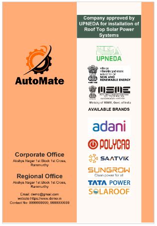 Solar Quotation Format in PFD Free Download