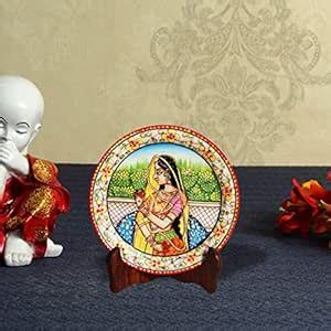 Buy Handicrafts Paradise Marble Plate (6 inch, Multicolour) Online at ...