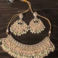 Buy Designer Pink Jhumka Earrings Gold Tone Set Indian Pearls Online in ...