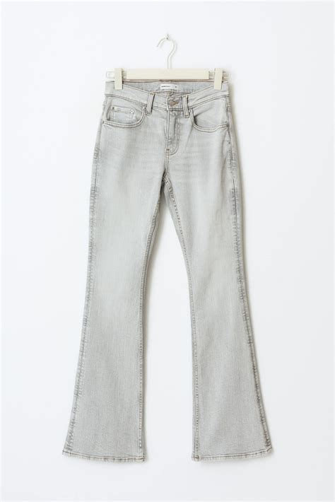 Low petite bootcut jeans - Grey - Women - Gina Tricot