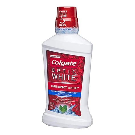 Colgate Optic White Mouthwash Icy Refreshing Mint, 16 Oz - myotcstore.com