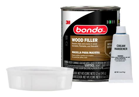 Amazon.com: Bondo Wood Filler 12 oz with Hardener 0.5 oz, Repairs Chips ...