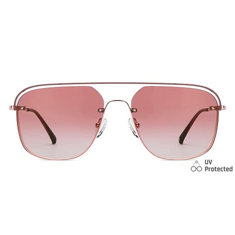 Buy Rose Gold Brown Pink Gradient Full Rim Square John Jacobs JJ Tints ...