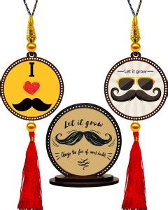 ClassiGiftz Grow Moustache Car Hanging & Car Dashboard Idol Showpiece ...