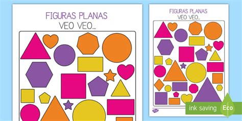 Ficha de actividad: Veo veo - Figuras 2D (teacher made)