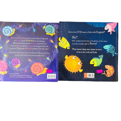 Combo Set Norman Slug and Barry Fish Fingers by Sue Hendra Set of 2 bo ...