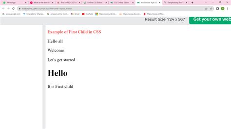 Image result for First of HTML Code CSS