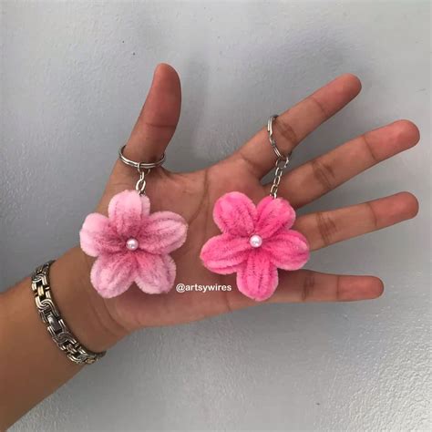 Image result for Fuzzy Wire Keychain Tutorial Flower