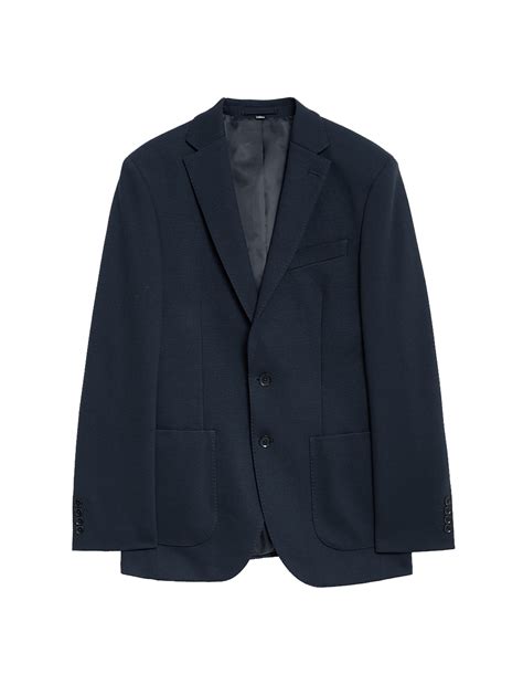 Buy Textured Jersey Jacket with Stretch at Marks & Spencer