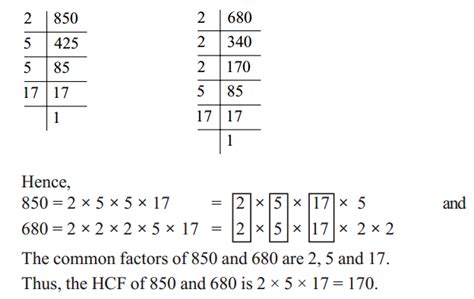 HCF Using Prime Numbers 的图像结果