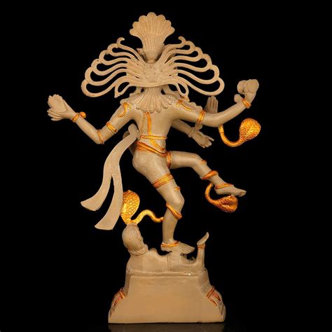 Buy Online Brass Nataraja Shiva Sculpture With Golden Finish Statue ...