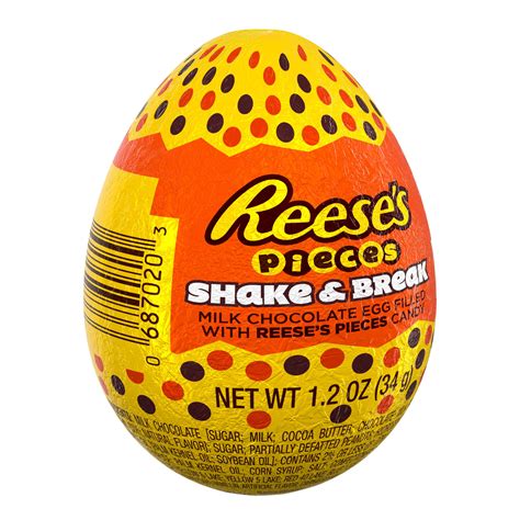 REESE'S, PIECES, Shake & Break Milk Chocolate Egg Filled with REESE'S ...