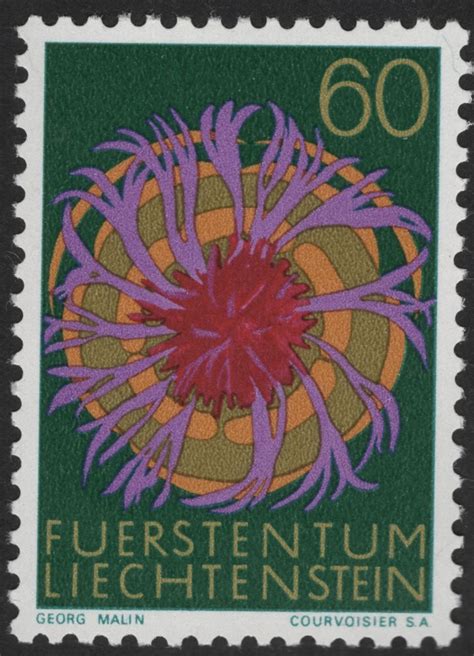 SCG13078 - Liechtenstein 1967 – Artistic Flowers Series (Set of 4 ...