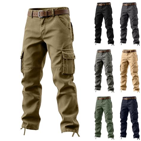 Bixock Men Cargo Work Sweatpant,Wide Led Pants,Men's Pants Casual ...