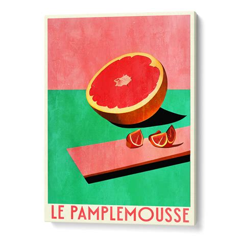 Le Pamplemousse – Grapefruit Canvas Painting for Kitchen | Nook At You