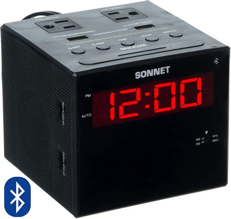 Sonnetalarm Clock Charging Station Bluetooth Speaker Am Fm Radio Dual ...