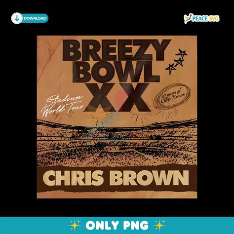 Chris Brown Breezy Bowl Tour Jersey Tour 2025 Png Instant Download ...