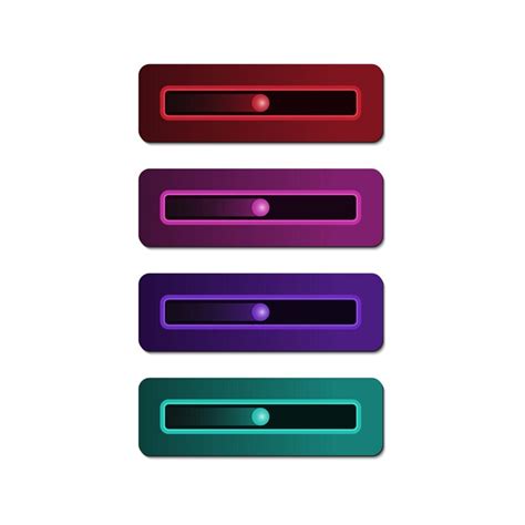 Modern gradient ui progress bars set | Premium Vector