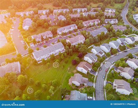 Small Town Houses from the Village of America Stock Photo - Image of ...