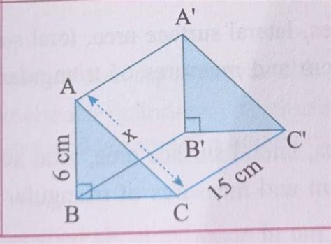 The volume of the following solid prism is 360 cm^2 . find the value of ...