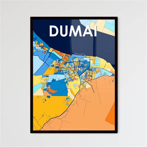 Dumai Indonesia Vibrant Map Poster – HEBSTREIT