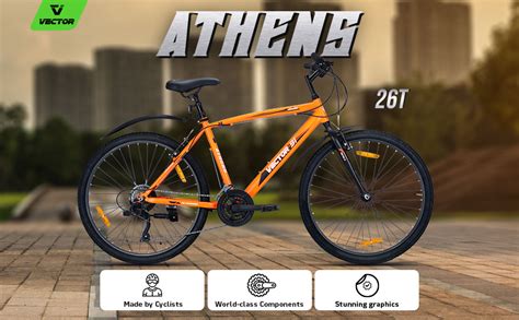 Buy VECTOR 91 Men's Athens 26T 21 Speed, 18 Inches Steel Frame, Hybrid ...